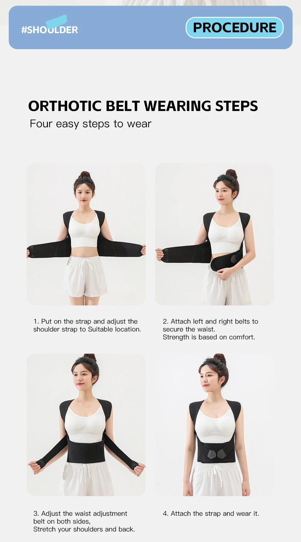 Posture Back Brace Adjustable Back Support